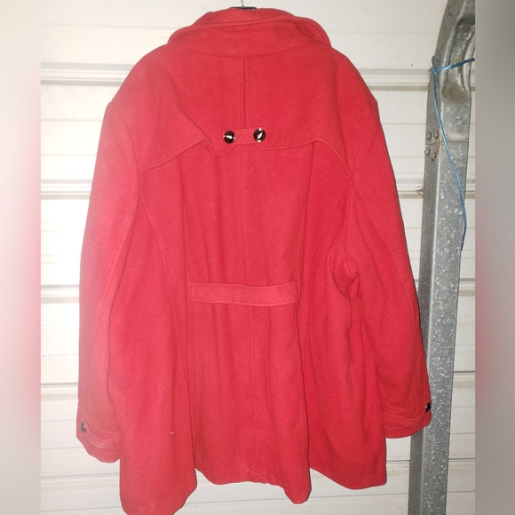 Plus Size 4X 30/32 Maggie Barnes Red Peacoat jacket winter coat warm new - Picture 5 of 5